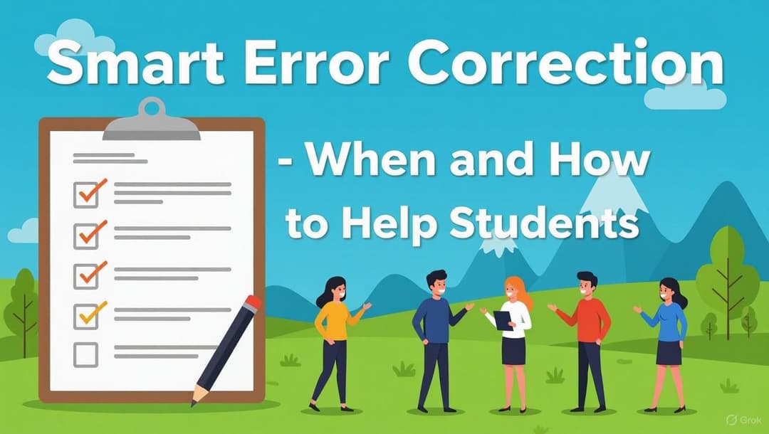 Smart Error Correction - When and How to Help Students